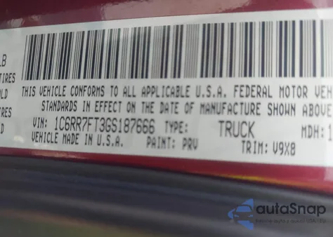2016 Ram 1500 Express z USA, uszkodzony, nr VIN 1C6RR7FT3GS187666